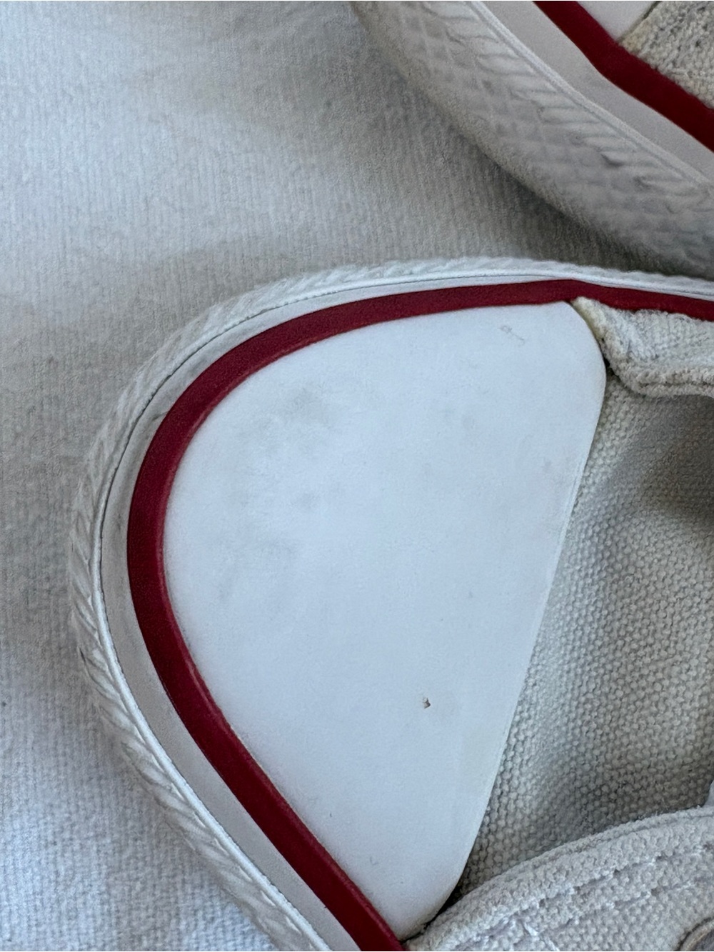 Converse chuck Taylor All Star White High-Top Sneakers with Red & Blue Stripe - Picture 13 of 15